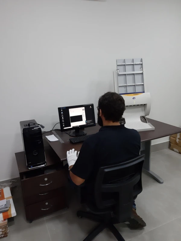 digitalização de filme radiográfico velado